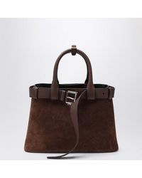 トートバッグ PRADA MEDIUM SHOPPING BAG IN CACAO COLOUR SUEDE Cocoa Brown Medium suede tote bag | PRADA