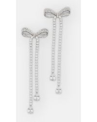 Self-Portrait - Crystal Bow Dangle Earring - Lyst
