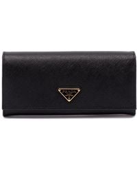 Prada - Large Saffiano Leather Wallet - Lyst