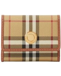 Burberry - Small Check Folding Wallet - Lyst