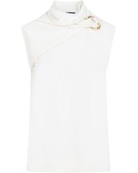 Jil Sander - Draped Knitted Tank Top - Lyst