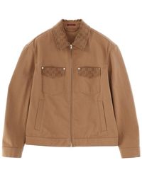 Gucci - Jacket With Zipper And Collar - Lyst