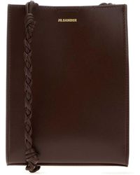 Jil Sander - Chocolate Leather Small Tangle Shoulder Bag - Lyst