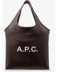 A.P.C. - Tote Ninon Leather Shopping Bag - Lyst