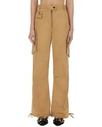 Ganni - Cotton Twill Cargo Pants - Lyst