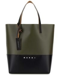 Marni - Two-Tone Canvas Shopping Bag - Lyst