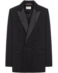 Saint Laurent - Grain De Poudre Smoking Jacket - Lyst