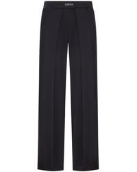 Loewe - Tailored Wool Trousers With Jacquard Elasticated Waist - Lyst