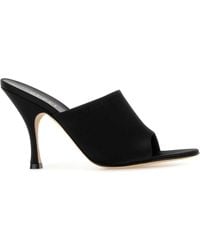 Gucci Satin Mules in Black | Lyst