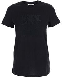 Max Mara - Crew Neck T-Shirt With Front Logo - Lyst