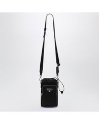 Prada - Re-Nylon Phone Case With Shoulder Strap - Lyst