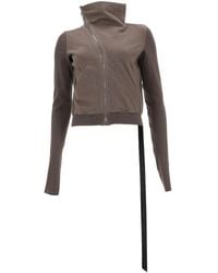 Rick Owens - Zip-Front High Neck Cotton Jacket - Lyst