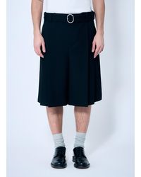 Jil Sander - Belted Pleated Shorts - Lyst