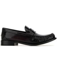 Prada - Dark Leather Loafers - Lyst