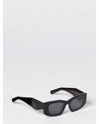 Prada - Acetate Sunglasses With Nylon Lenses And Tone-On-Tone Logo - Lyst
