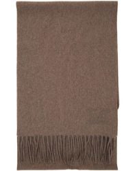 Max Mara - 'Dalia' Rectangular Scarf With Logo Embroidery On The Front And Fringed Hem - Lyst