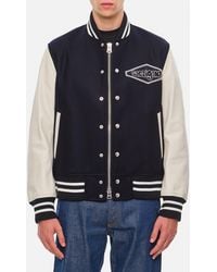 Sacai - Gonz Wool Melton X Leather Blouson - Lyst