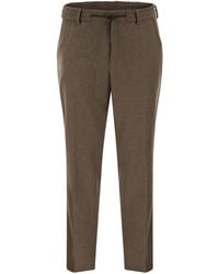 BOSS - Virgin Wool-Blend Tapered Fit Trousers With Drawstring - Lyst