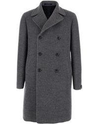 Tagliatore - 'Arden' Double-Breasted Coat With Notched Revers - Lyst