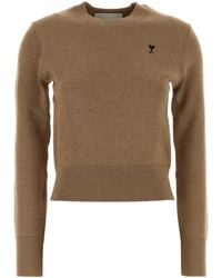 Ami Paris - Quota-Crewnecksweaterwithdecoeur - Lyst