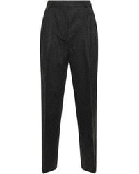 TOTEME - Melange Wool Blend Tailored Trousers - Lyst