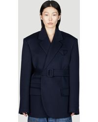 Bottega Veneta - Double Wool Cashmere Belted Jacket - Lyst