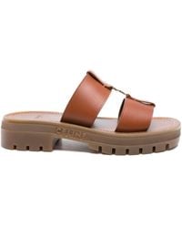 Celine - Clea Leather Sandals - Lyst