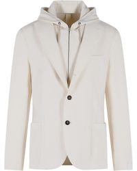 Eleventy - Wool Hooded Blazer - Lyst