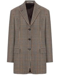 Tagliatore - Checked Wool Blend Blazer Jacket With Three Buttons - Lyst