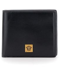 Versace - Bi-Fold Wallet With Logo On The Front - Lyst