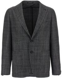 Tagliatore - Check Patterned Blazer - Lyst