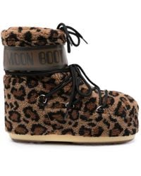Moon Boot - Icon Low Leopard Print Snow Boots - Lyst