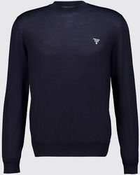 Prada - Virgin Wool Crew-Neck Pullover - Lyst