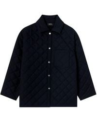 A.P.C. - Georges Quilted Wool Jacket - Lyst