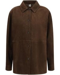 TOTEME - Suede Shirt Jacket - Lyst