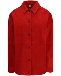 TOTEME - Suede Shirt Jacket - Lyst