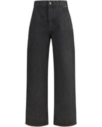 Loewe - Baggy Jeans With A Decorative Single Belt Detail - Lyst