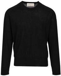 Ami Paris - Ami Quota -Crewneck Sweater With Contrasted Ami De Coeur Exrafine Merino Wool - Lyst