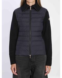 Moncler - Padded Cardigan With High Collar - Lyst
