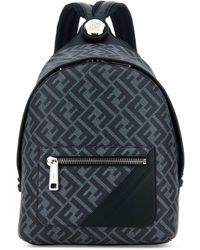 Fendi - Canvas And Leather Small Chiodo Diagonal Backpack - Lyst