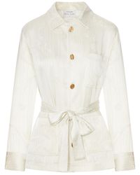forte_forte - Jacquard Jacket With Waist Belt - Lyst