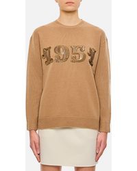 Max Mara - Plata 1952 Sequin Logo Knit Sweater - Lyst