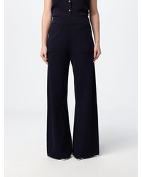 Max Mara - High-Waisted Wide Leg Knit Wool Trousers - Lyst
