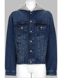 Palm Angels - Hooded Layered Denim Jacket - Lyst