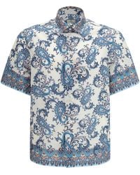 Etro - Cotton Shirt With Floral And Paisley Motif - Lyst