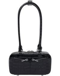 Self-Portrait - Self Portrait Croc Leather Mini Shoulder Bag - Lyst