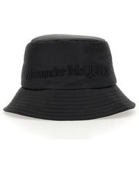 McQueen - Bucket Hat With Embroidered Logo - Lyst
