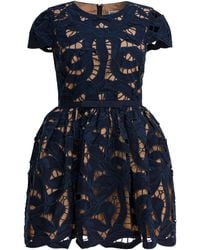 Self-Portrait - Short Dress With Bow - Lyst