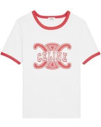 Celine - 70's-Inspired Cotton Jersey T-Shirt - Lyst