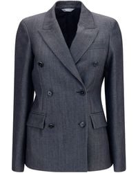 Balenciaga - Double-Breasted Wool Blazer - Lyst